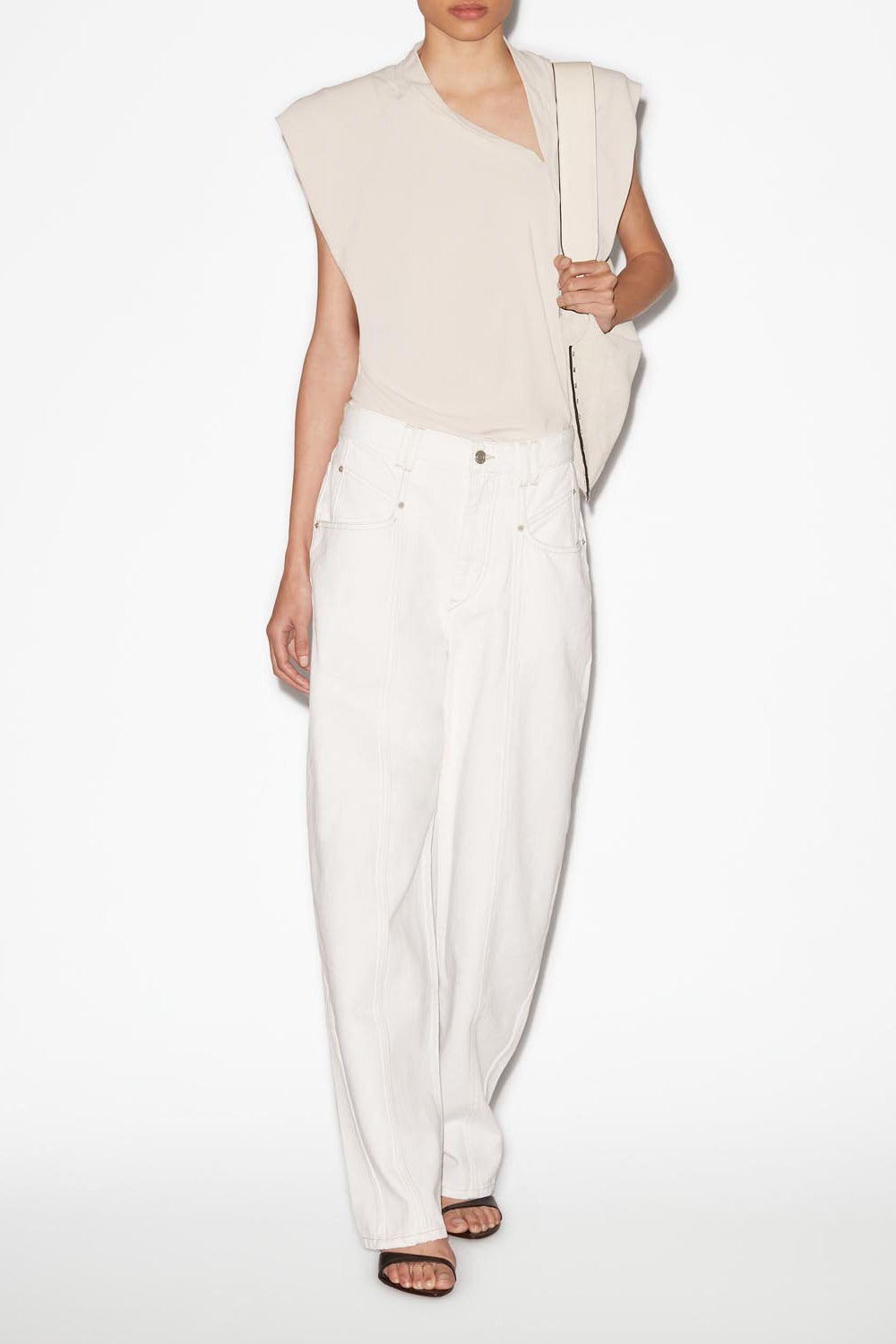 Keddy top in stretch jersey - Chalk - Woman - 2