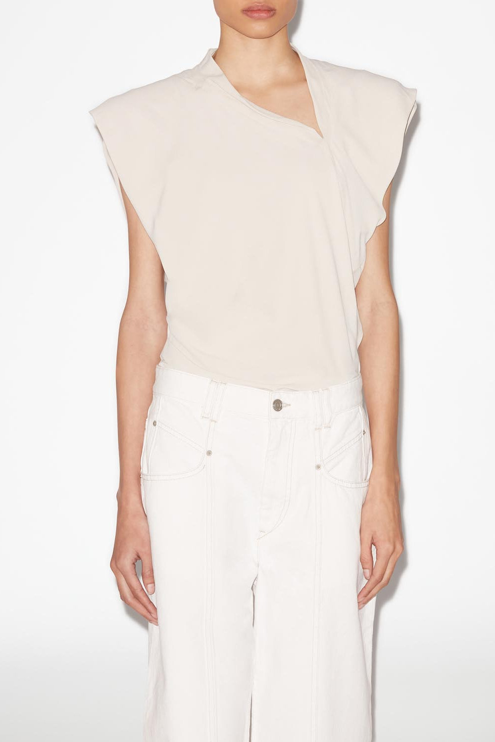 Keddy top in stretch jersey - Chalk - Woman - 4