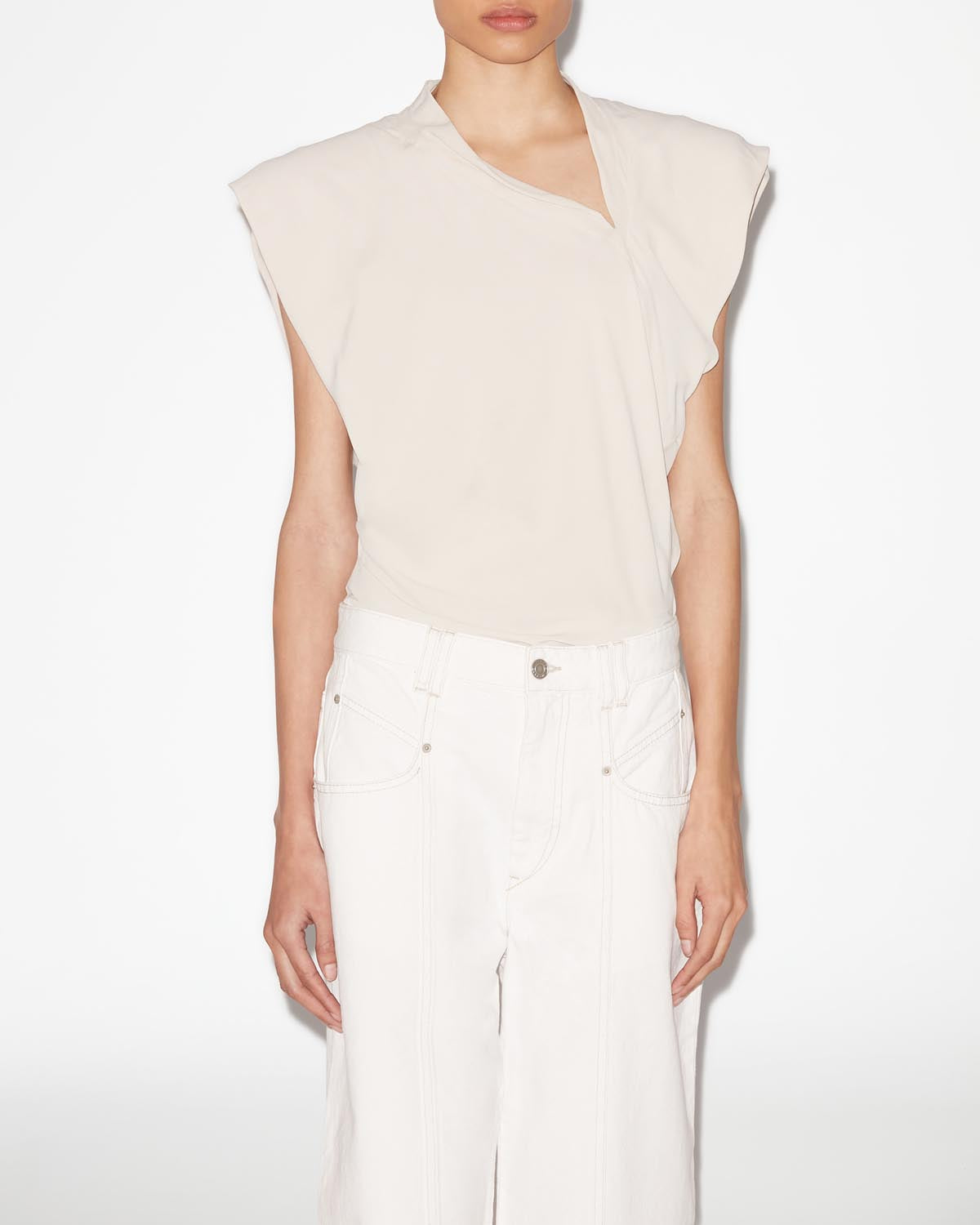 Top de punto elástico keddy - Beige - Woman - 3