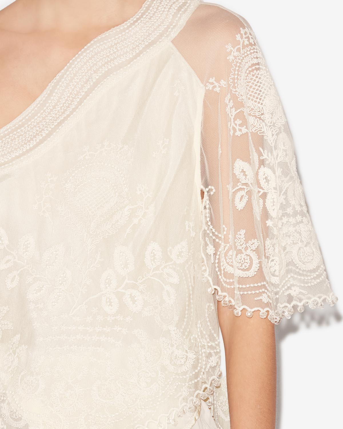 Victorine lace top - Ecru - Woman - 2