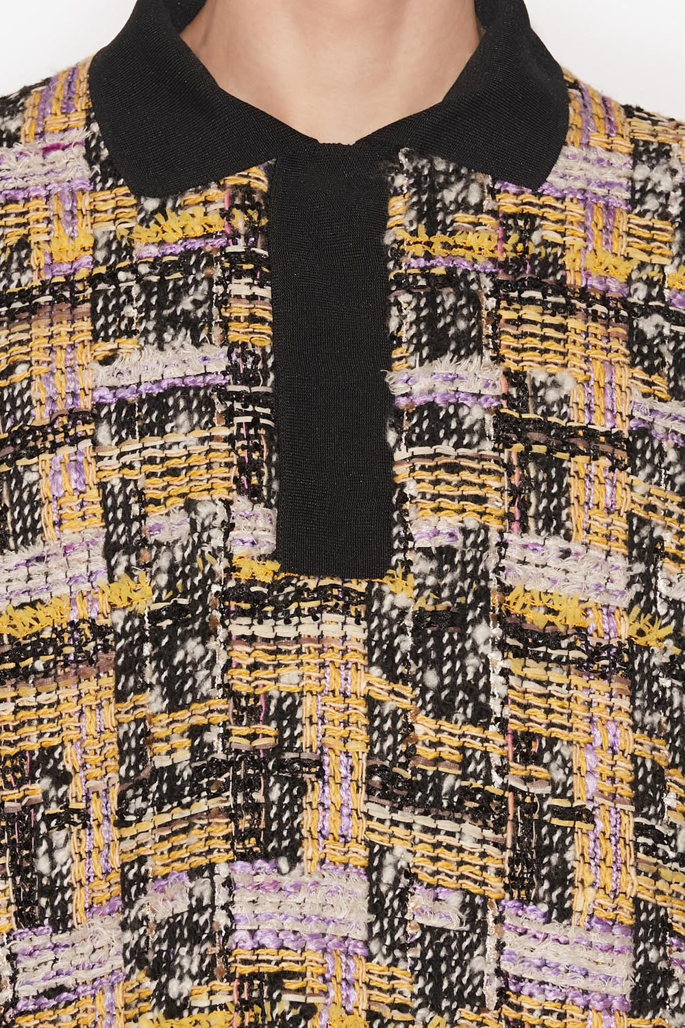 Haut en tweed de laine imprimé dorian - Lilas-jaune - Man - 4