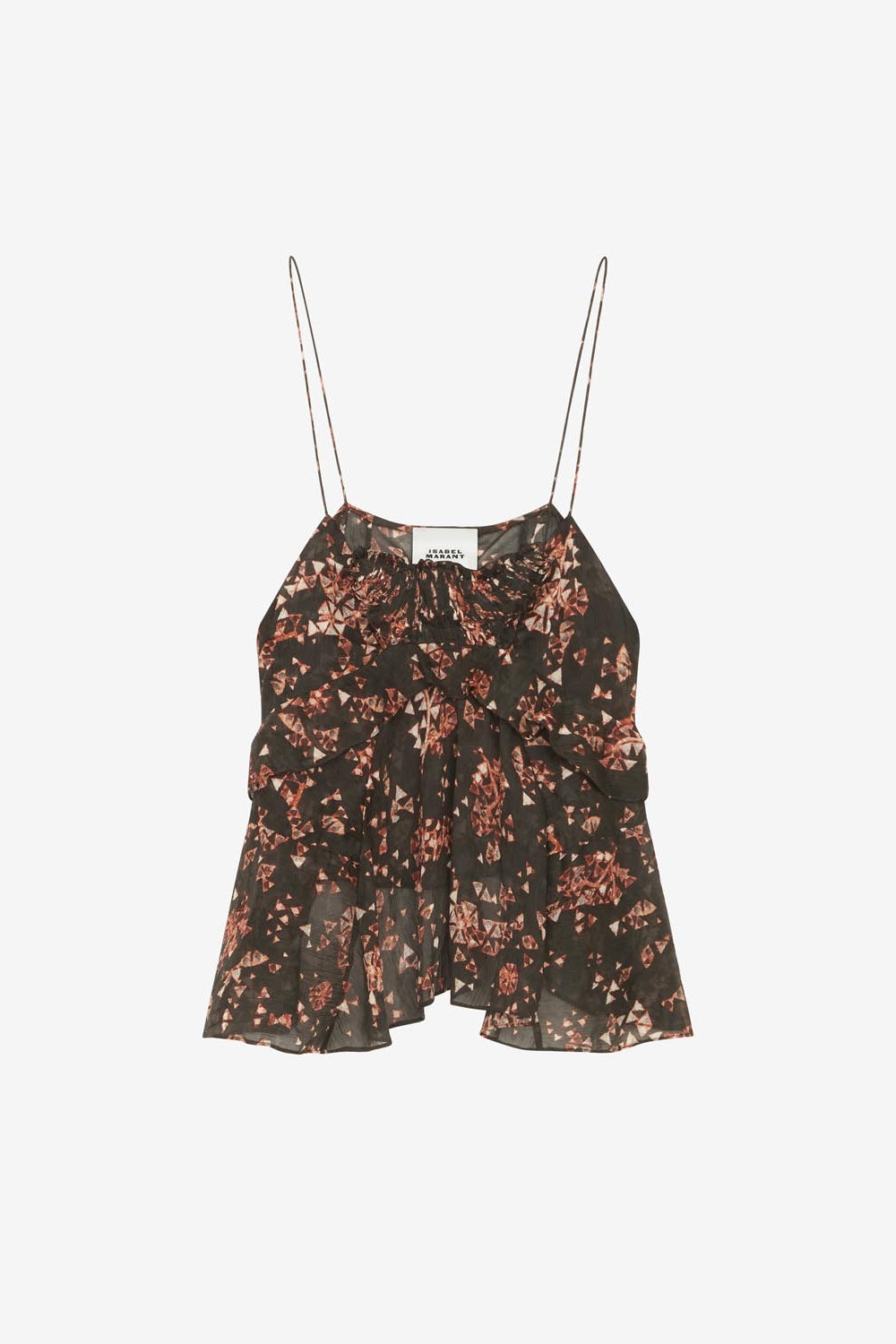 Anissa printed top - Black - Woman - 1