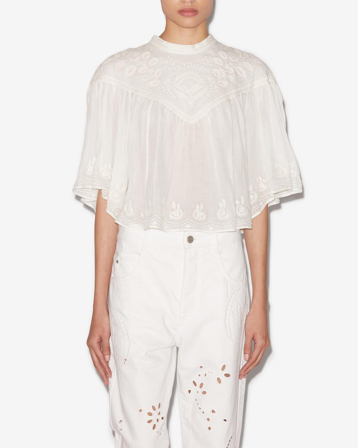 Elodia Top Woman white | ISABEL MARANT Official online store