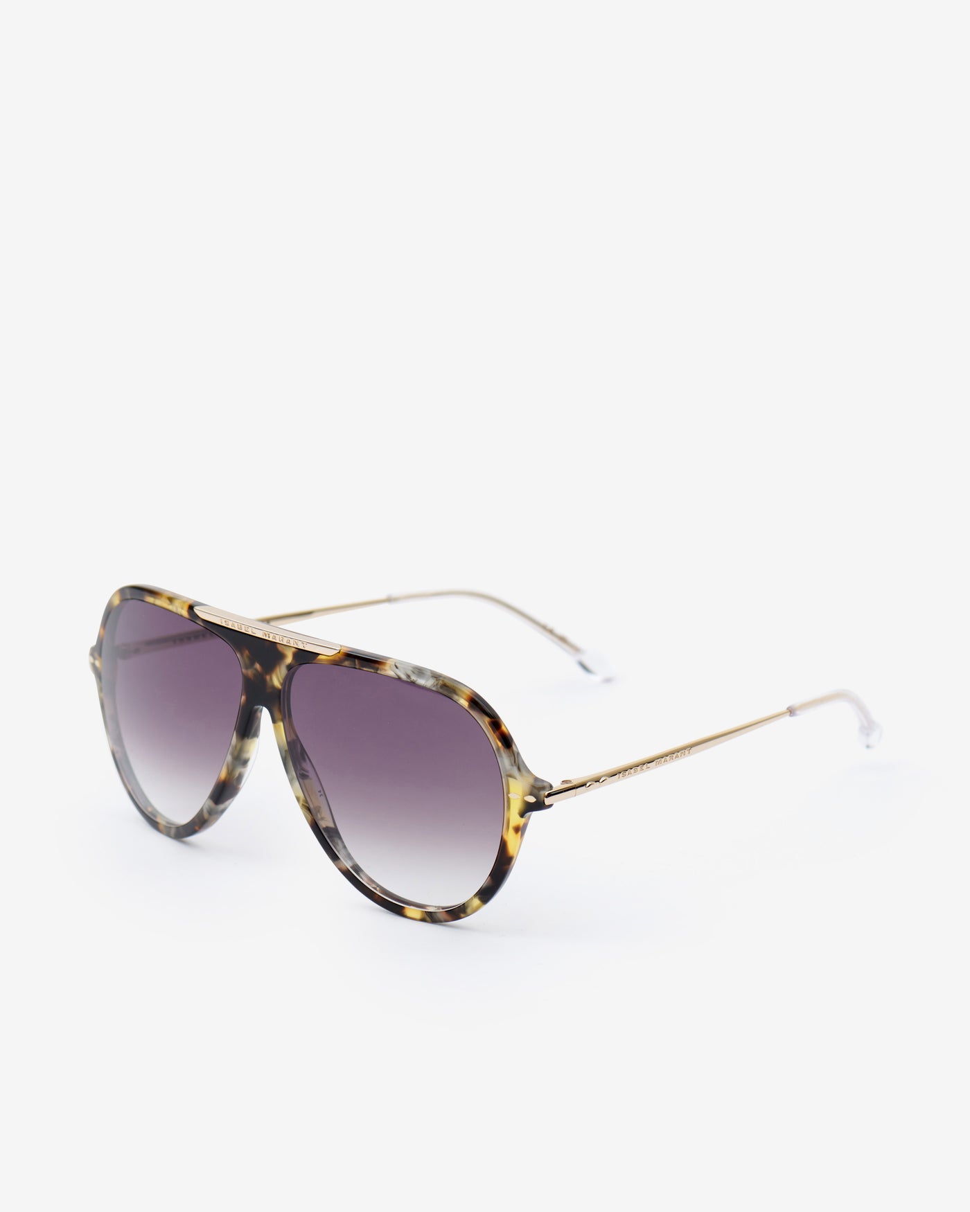 Hera aviator sunglasses - Havana gold-green - Woman - 2