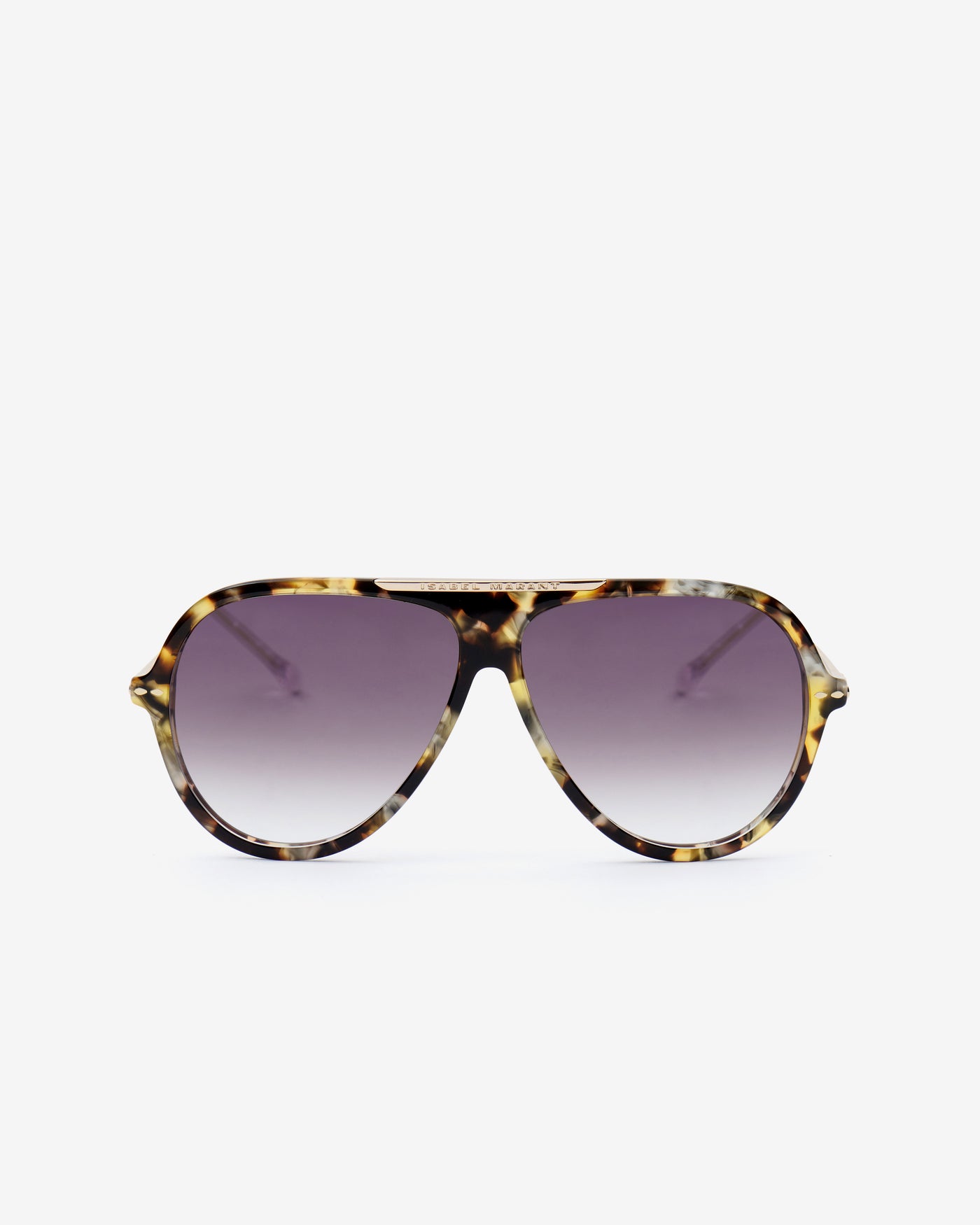 Hera aviator sunglasses - Havana gold-green - Woman - 1