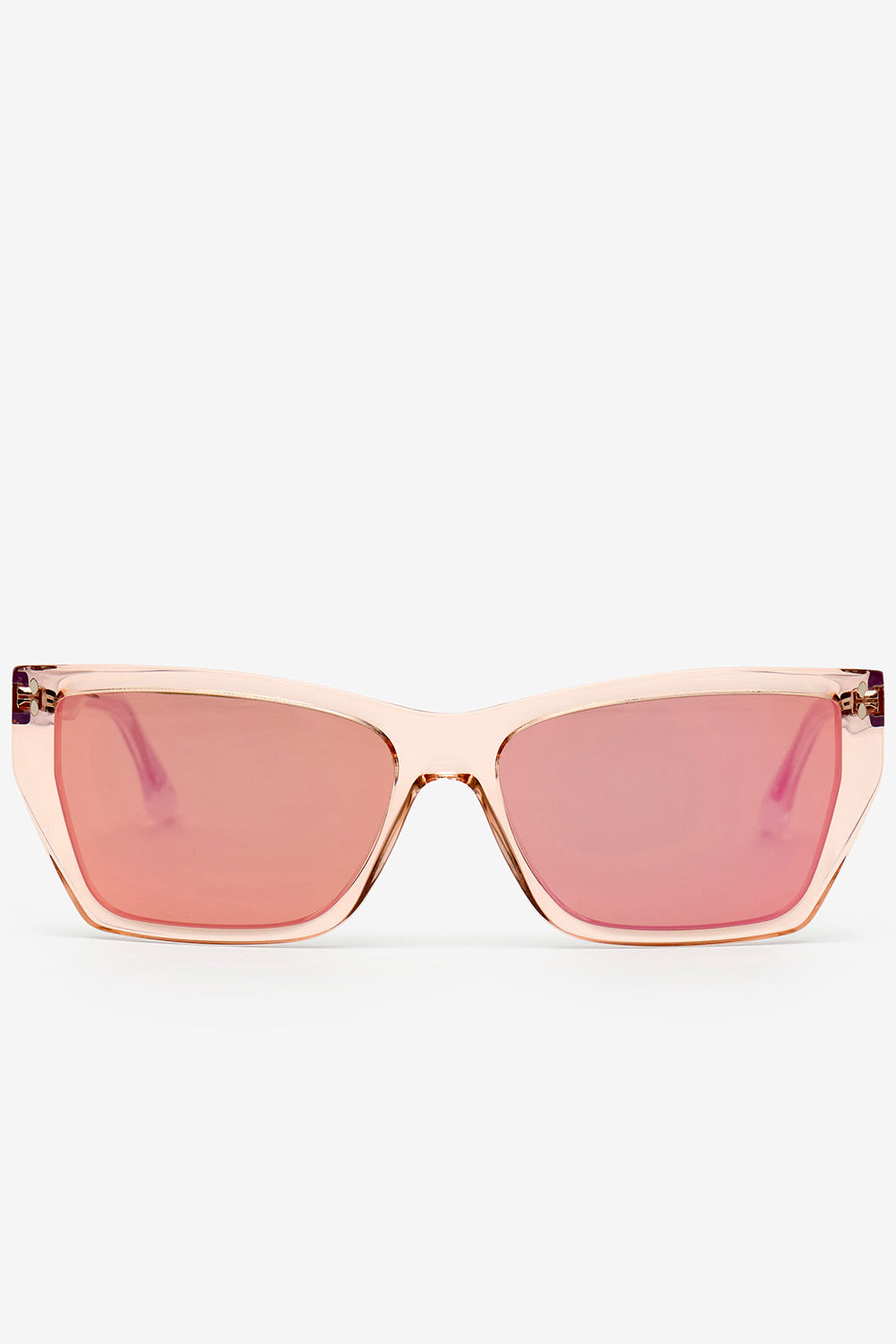 Gafas de sol rectangulares tessa - Transp pink/brown rose - Woman - 2