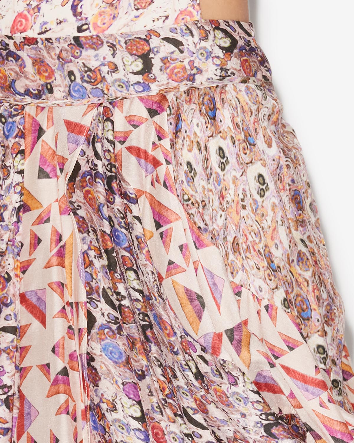 Gonna stampata asimmetrica lovia - Ecru - Woman - 1