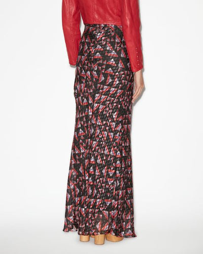 Jupe longue imprimée katae - Noir-multicolore - Woman - 4