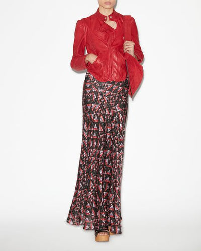 Jupe longue imprimée katae - Noir-multicolore - Woman - 1