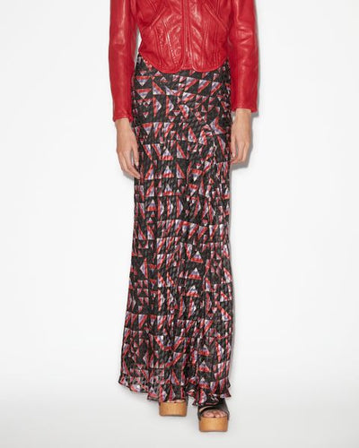 Jupe longue imprimée katae - Noir-multicolore - Woman - 3