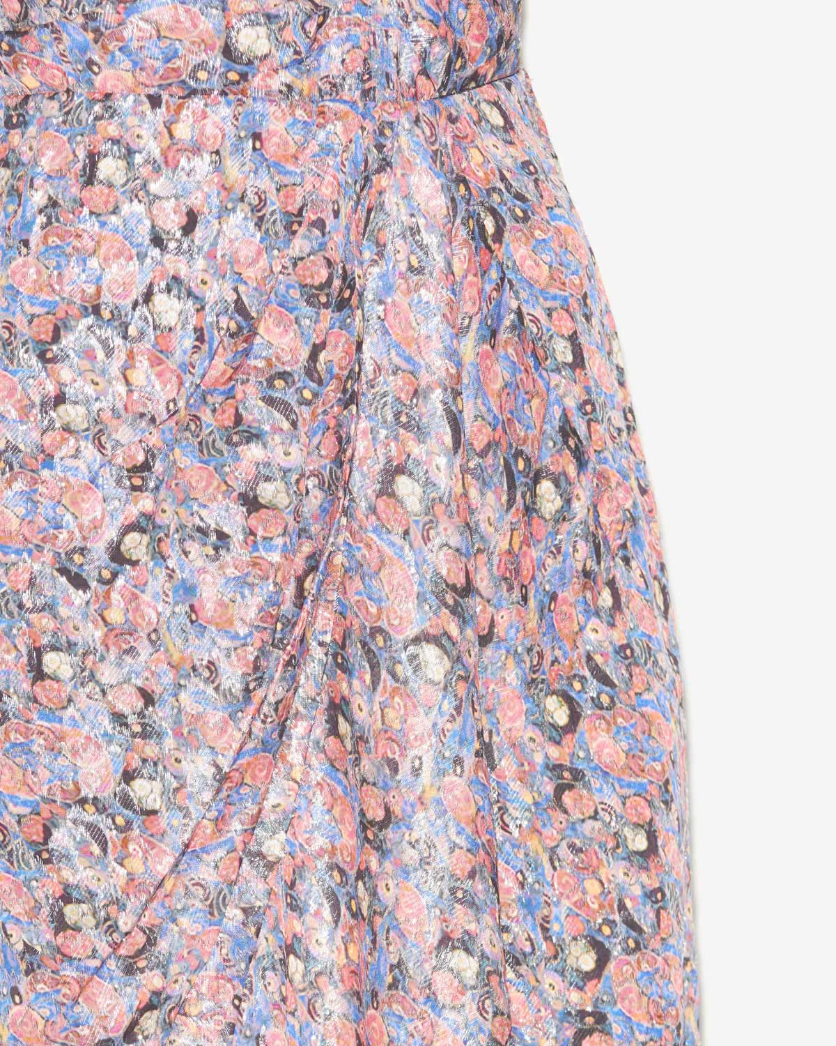 Gonna lunga in jacquard stampato rosalia - Blu - Woman - 2