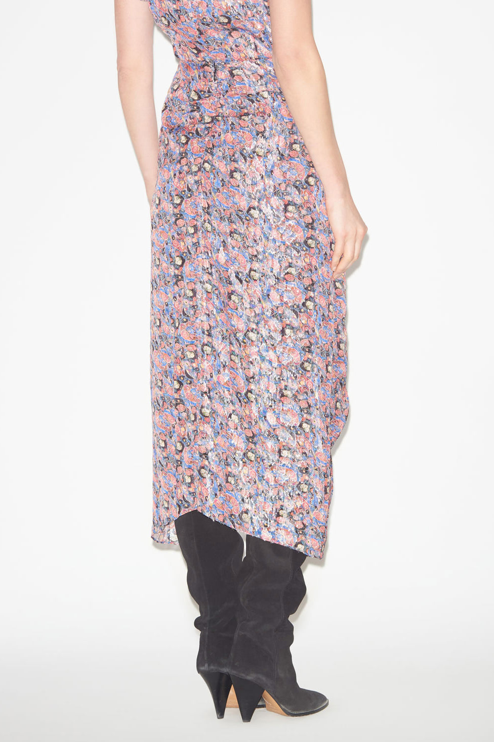 Gonna lunga in jacquard stampato rosalia - Blu - Woman - 5