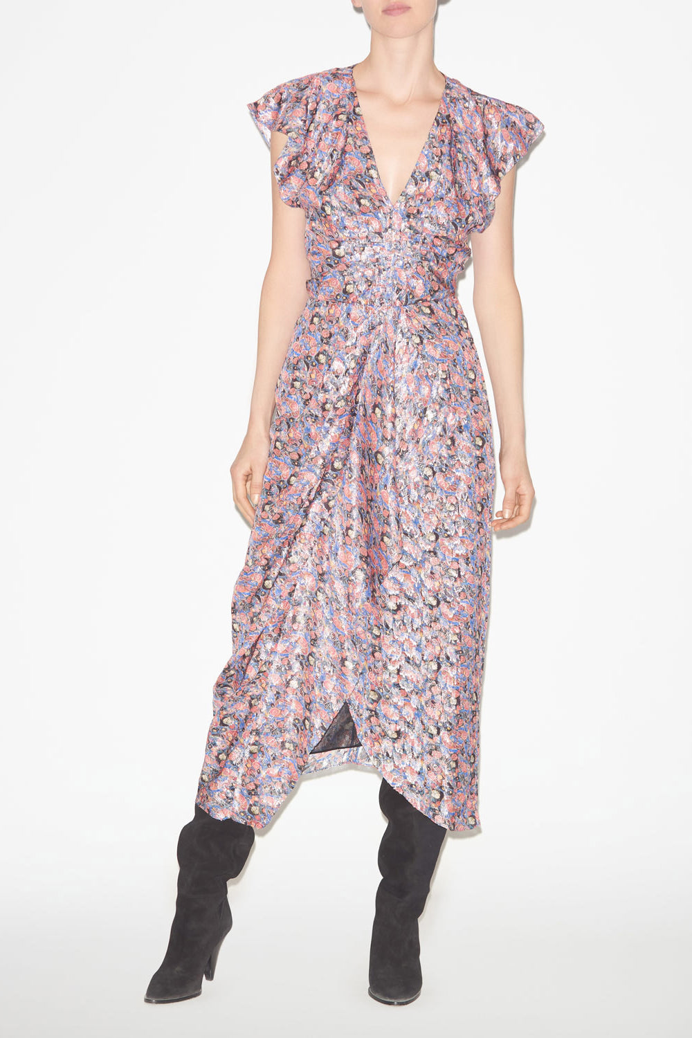 Gonna lunga in jacquard stampato rosalia - Blu - Woman - 2