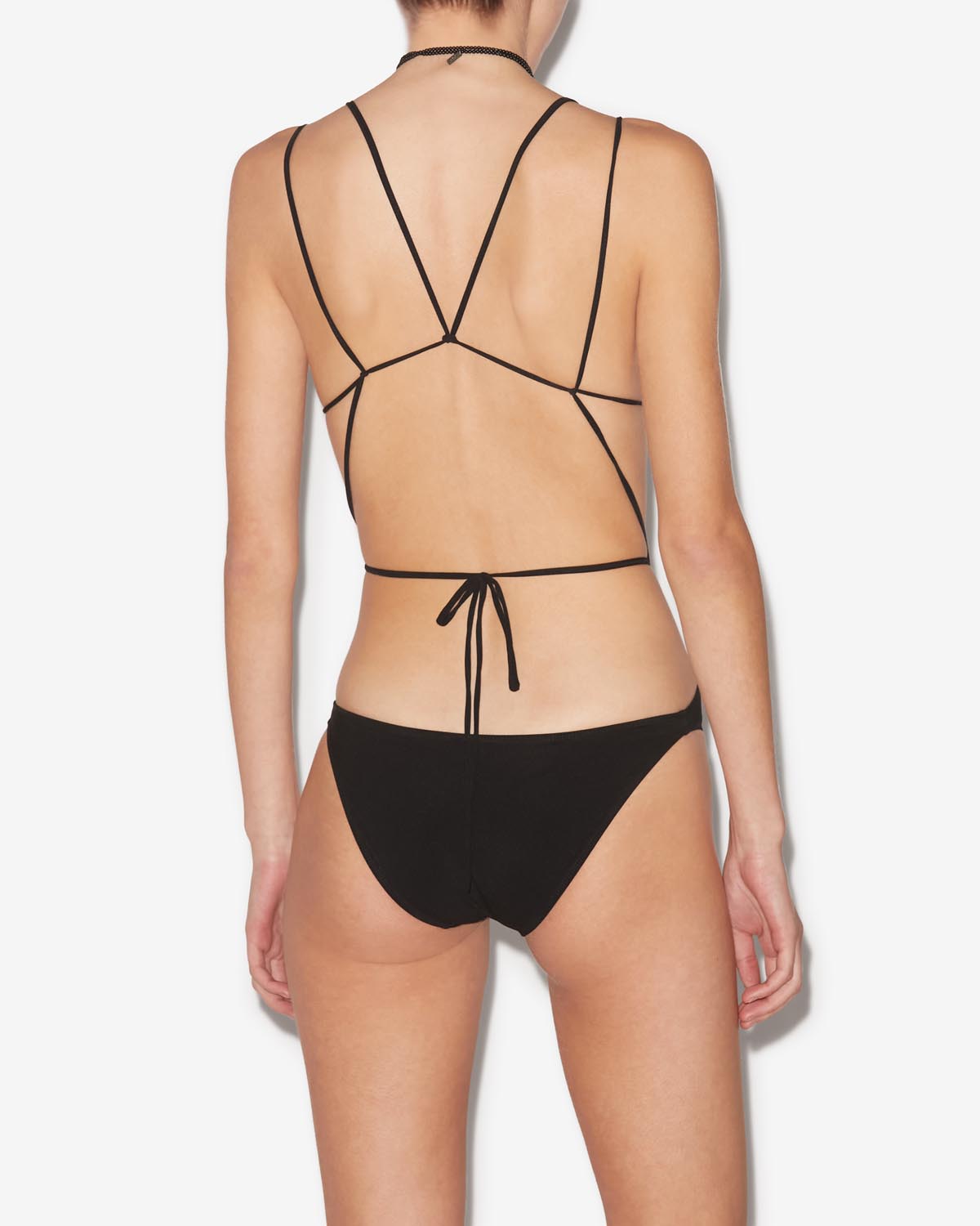 Einteiliger badeanzug tenisia - Schwarz - Woman - 4