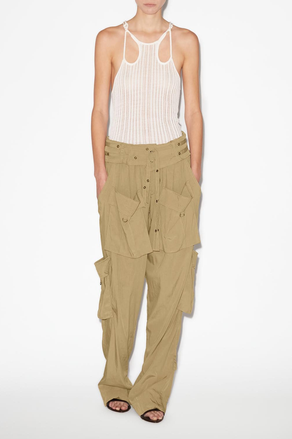 Pantalón fluido hadja - Caqui - Woman - 2