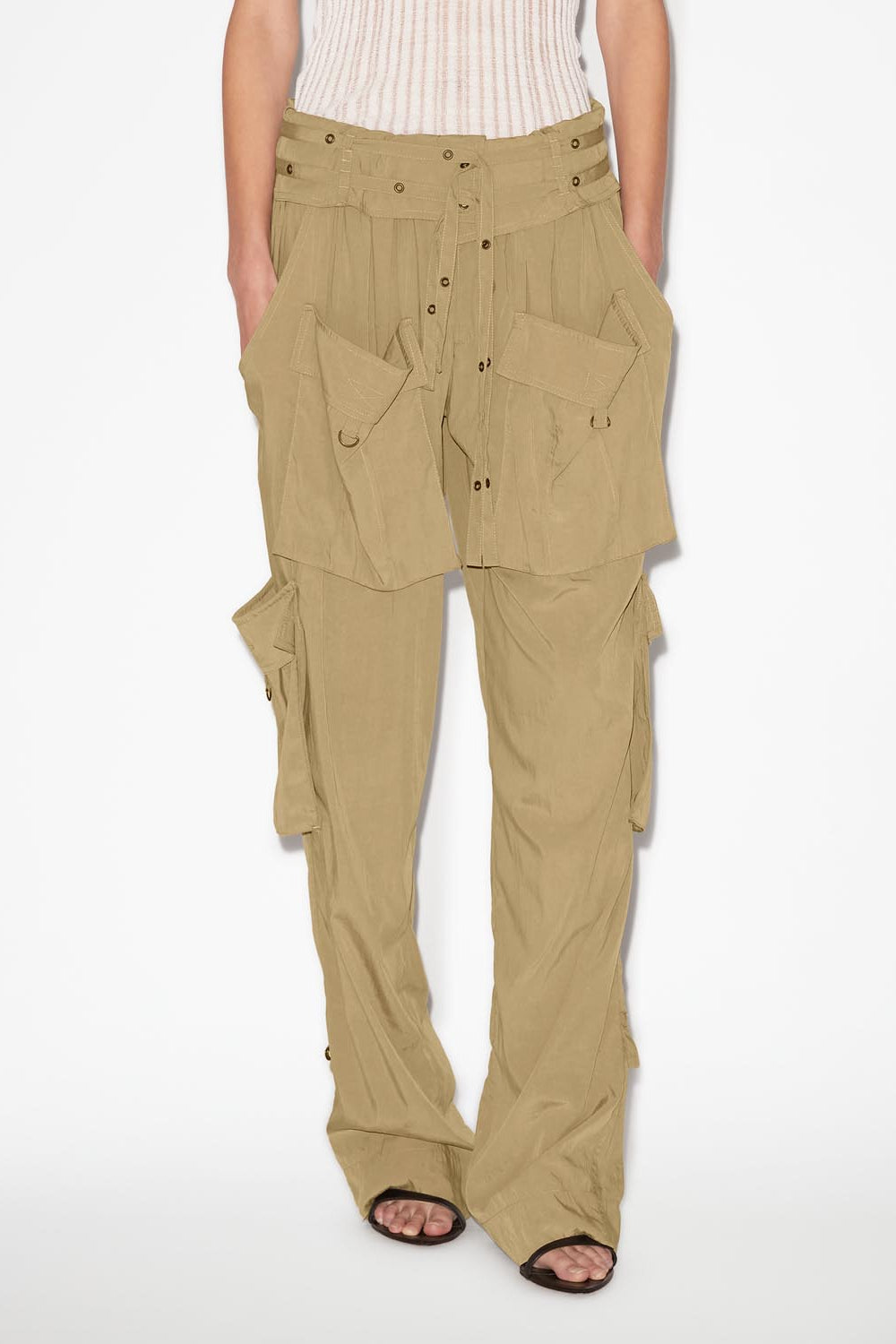 Pantalón fluido hadja - Caqui - Woman - 4