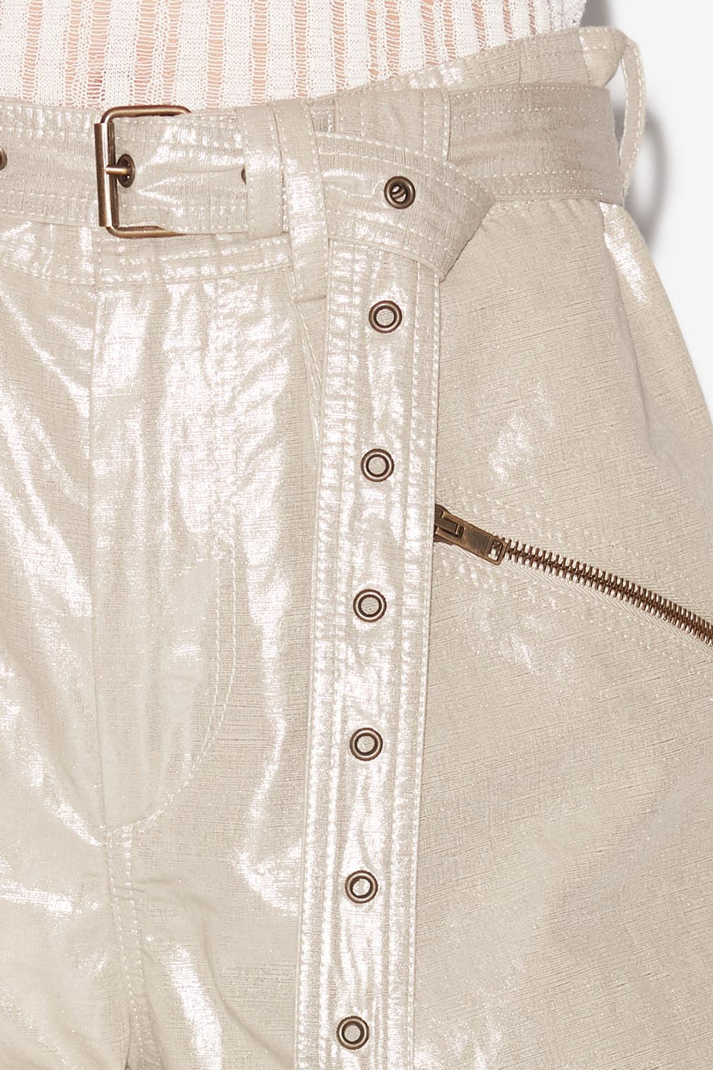 Pantalon ceinturé irisé juliette - Champagne - Woman - 3