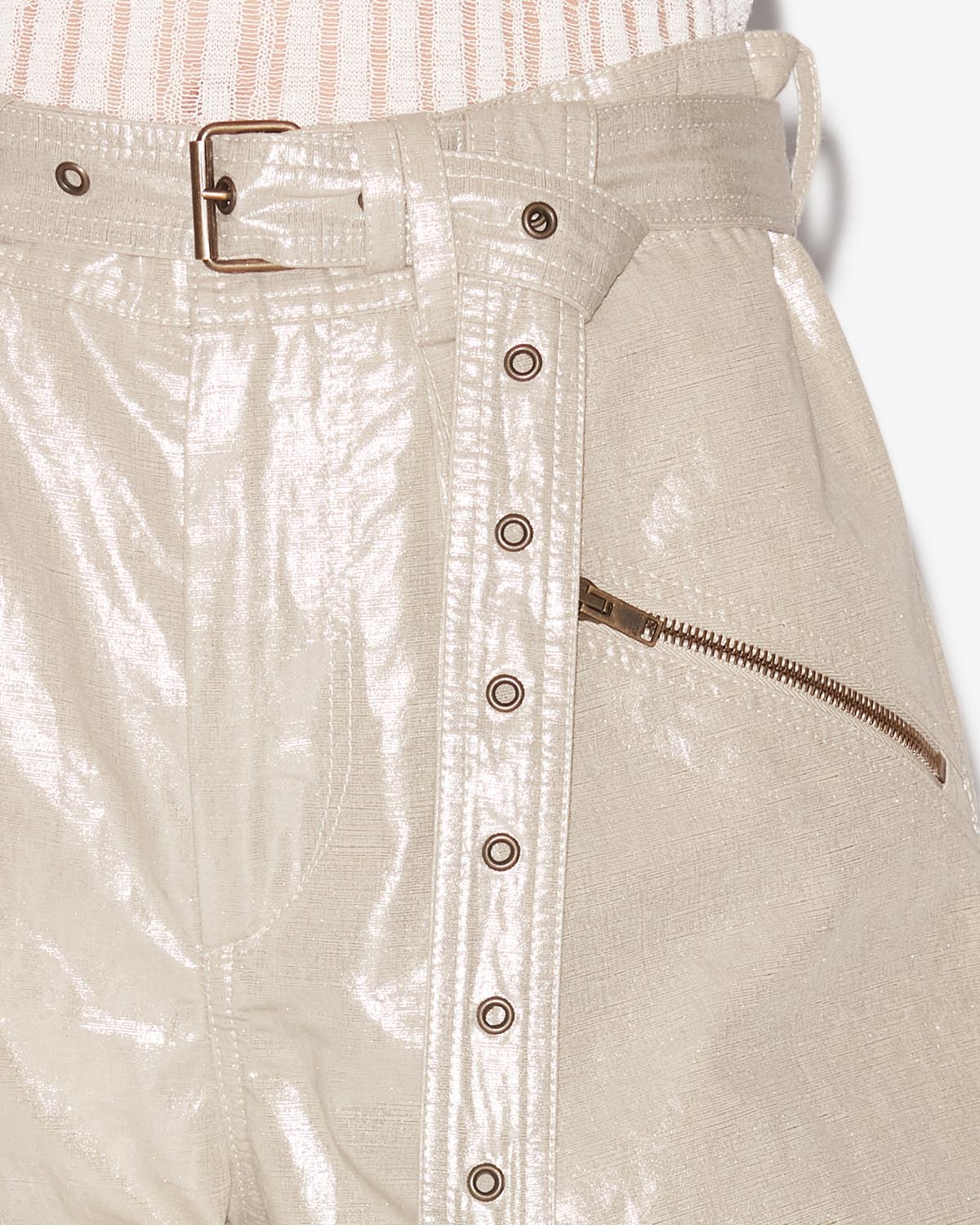 Pantalon ceinturé irisé juliette - Champagne - Woman - 2