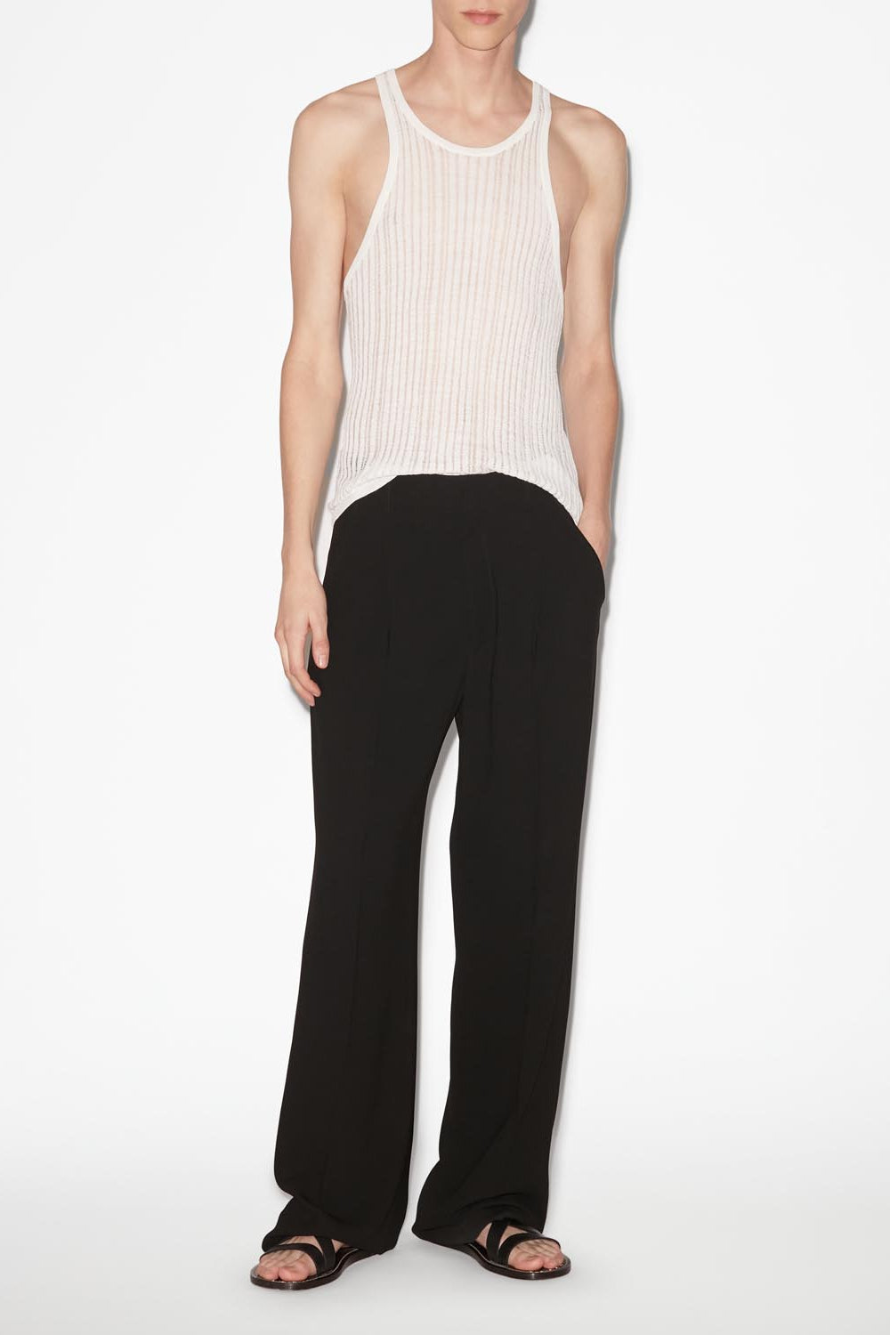 Noeva wide-leg suit pants - Black - Man - 3