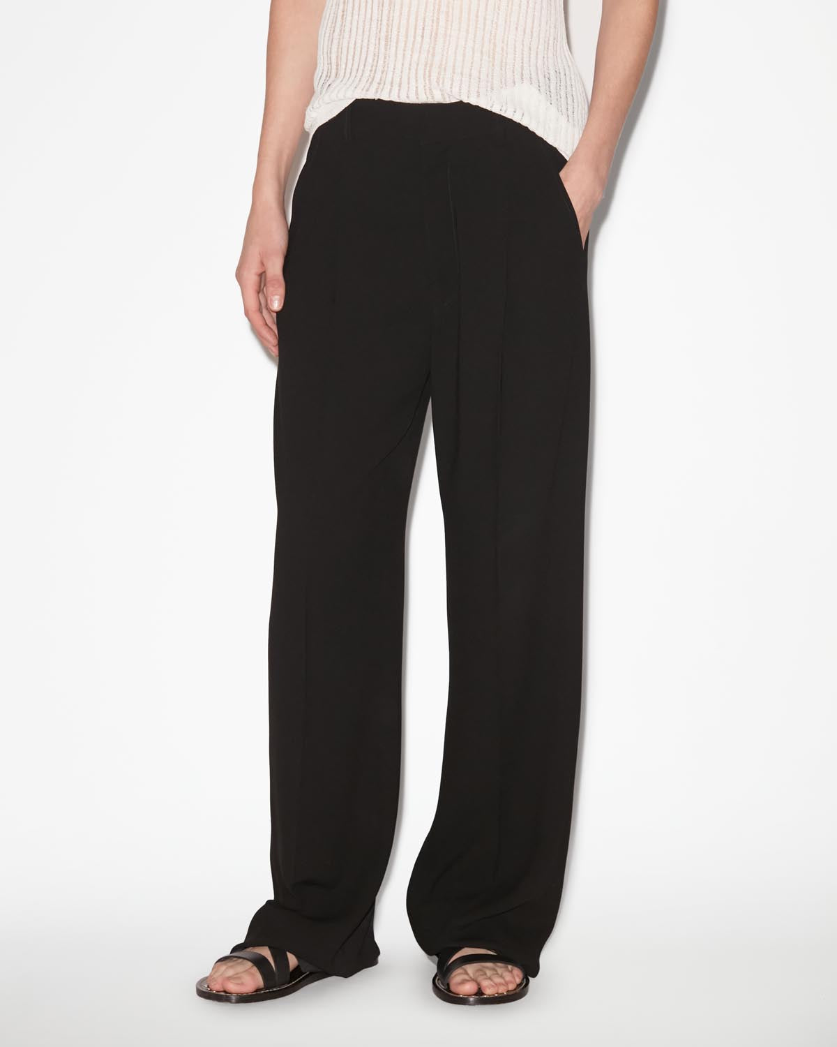 Noeva wide-leg suit pants - Black - Man - 3