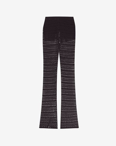 Pantalon en maille ajourée palmi - Noir - Woman - 5