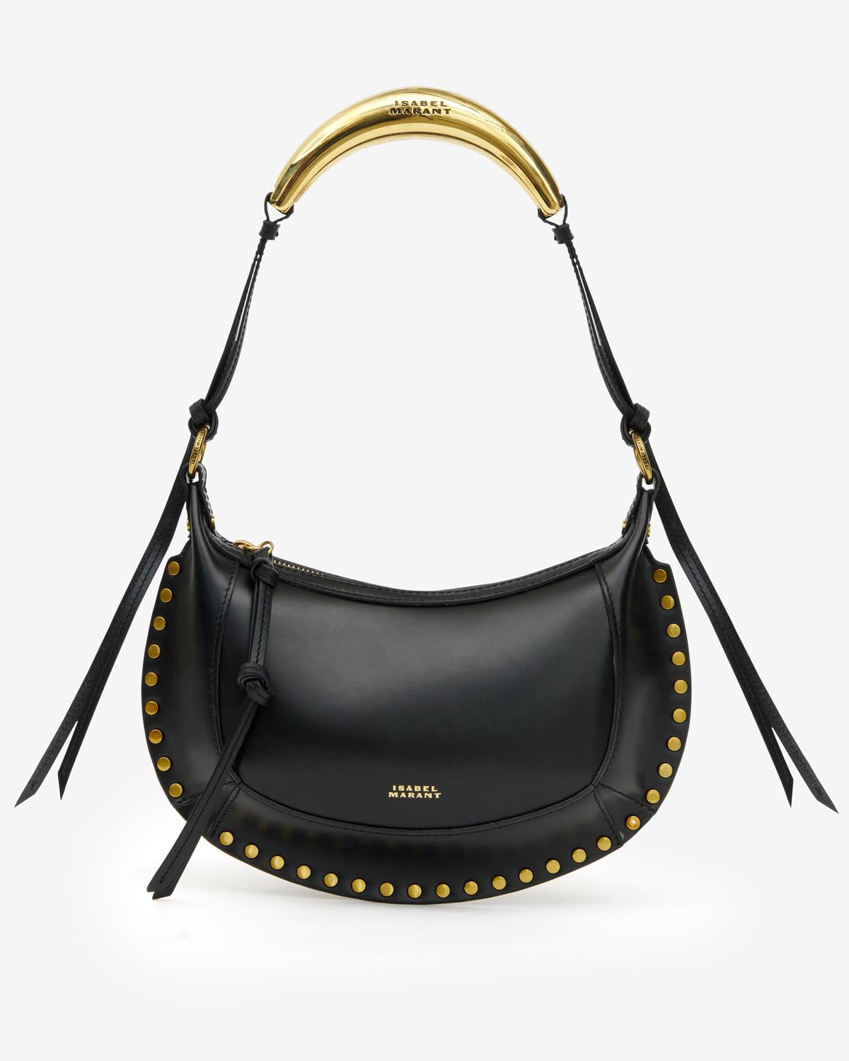Oskan moon スエード ショルダーバッグ - Black and gold - Woman - 5