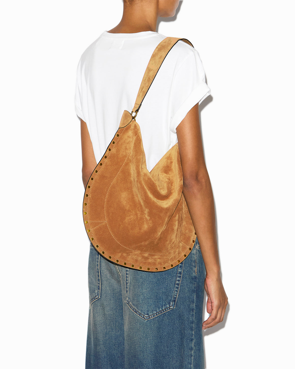 Bolso de ante de becerro oskan hobo soft - Cognac - Woman - 4