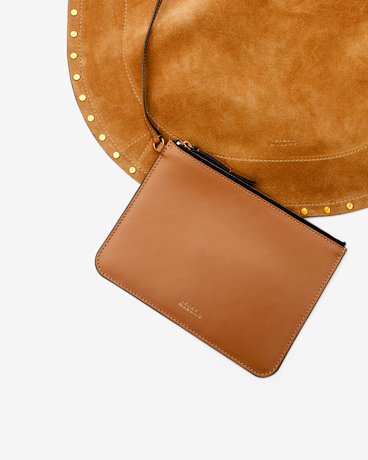 Bolso de ante de becerro oskan hobo soft - Cognac - Woman - 3