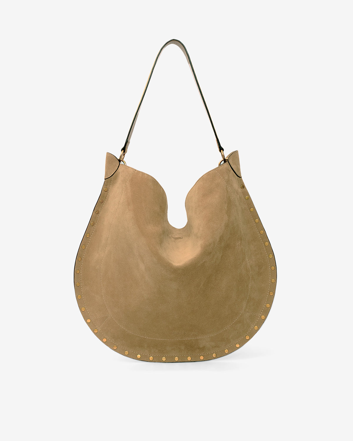 Oskan hobo soft suede calfskin leather bag - Taupe - Woman - 1
