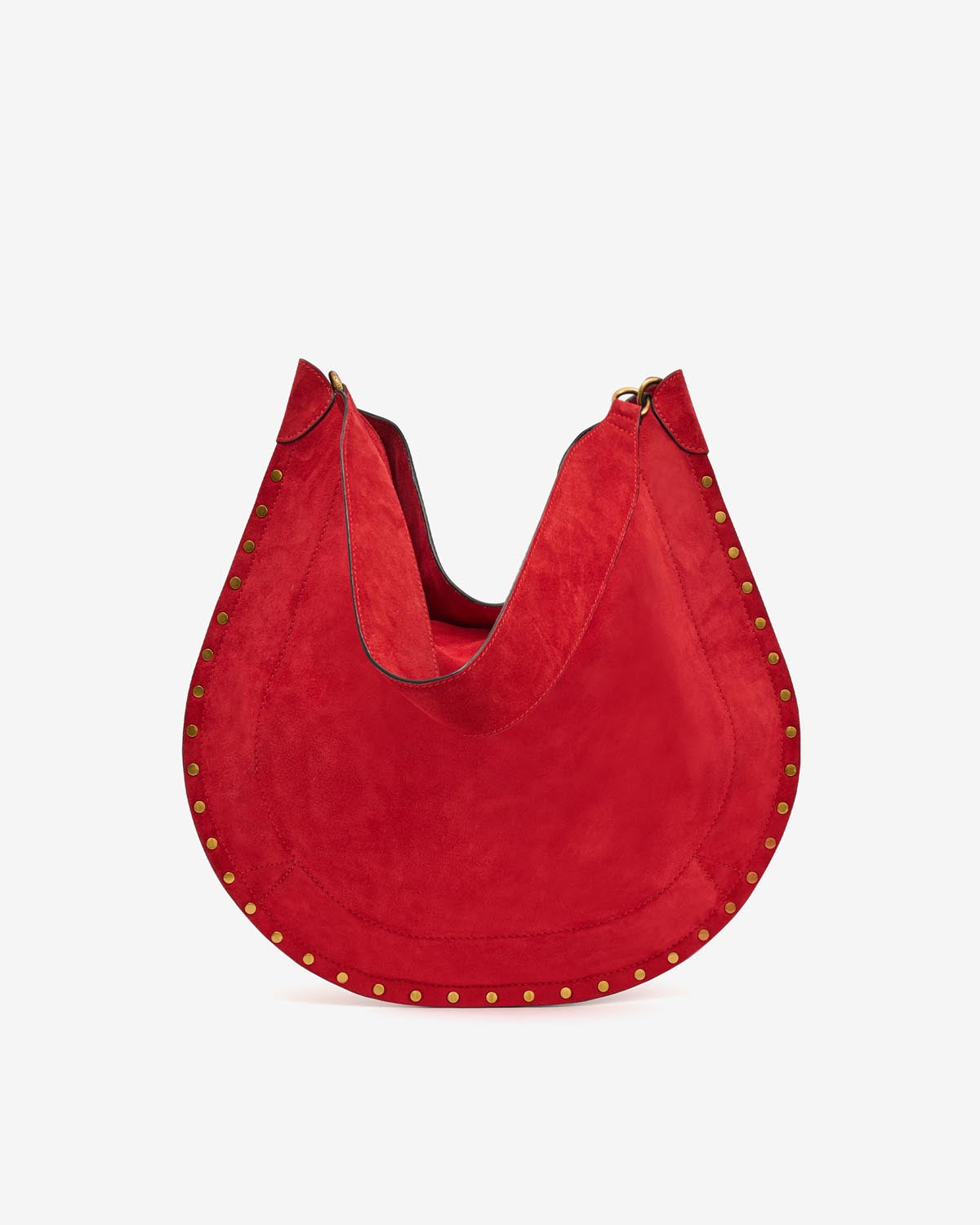 Oskan hobo soft suede calfskin leather bag - Scarlet red - Woman - 2