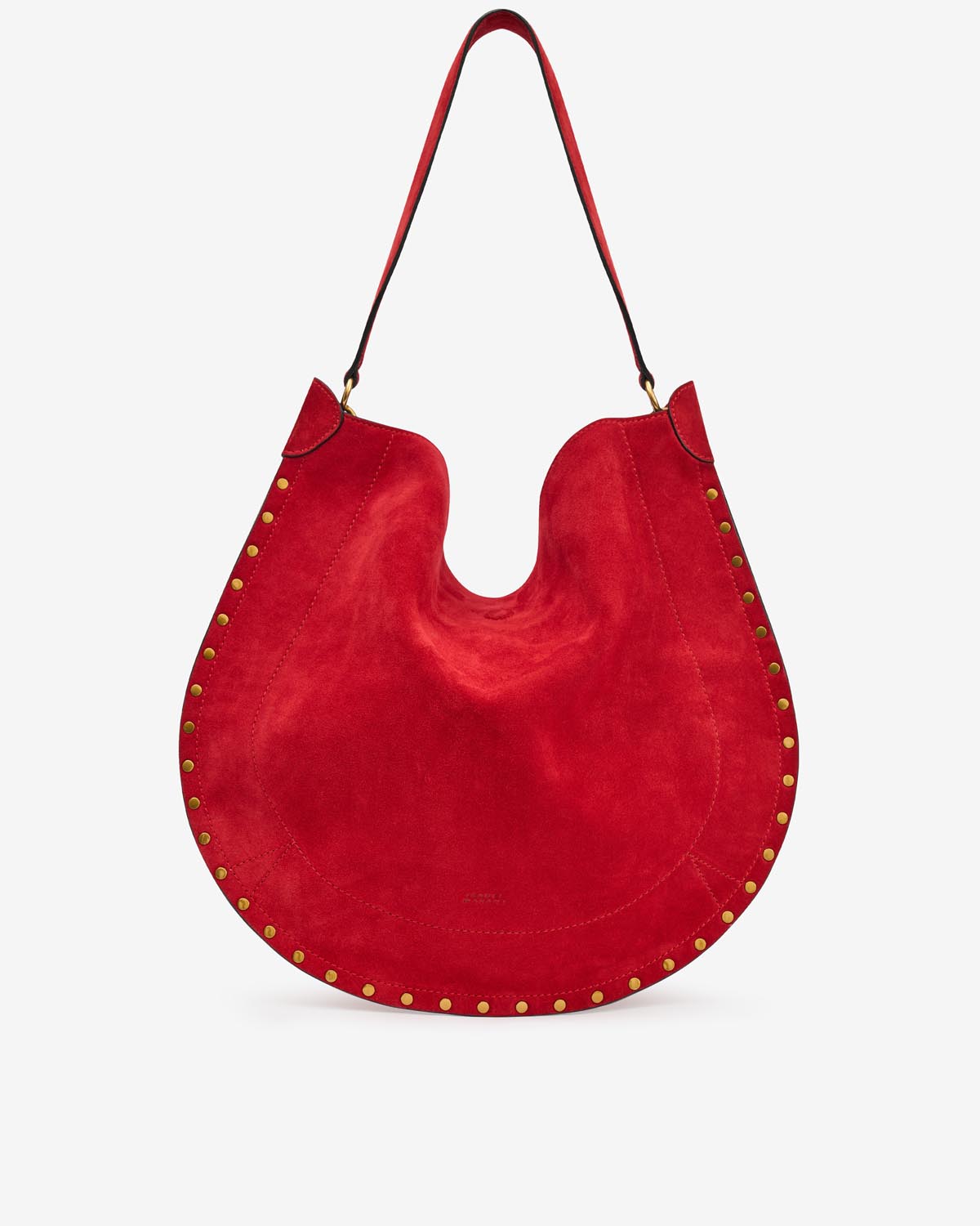 Oskan hobo soft suede calfskin leather bag - Scarlet red - Woman - 1