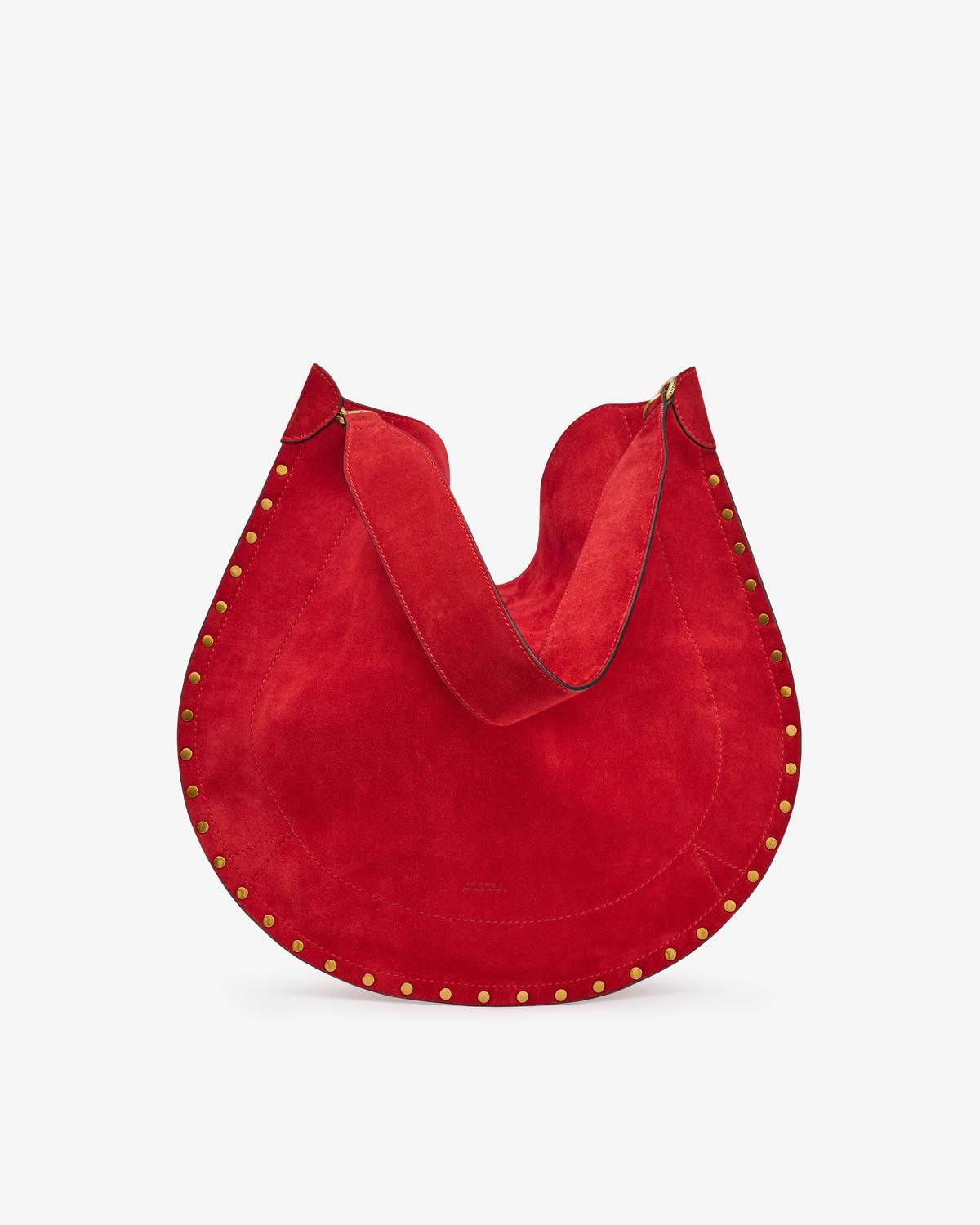 Oskan hobo soft suede calfskin leather bag - Scarlet red - Woman - 6
