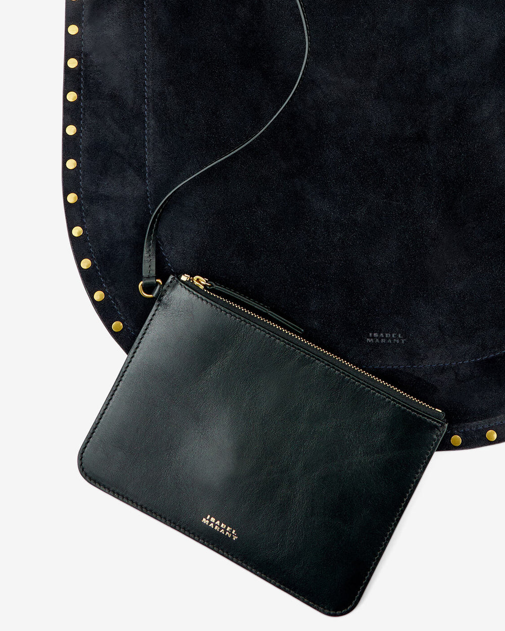 Tasche oskan hobo soft aus kalbs-veloursleder - Schwarz - Woman - 3