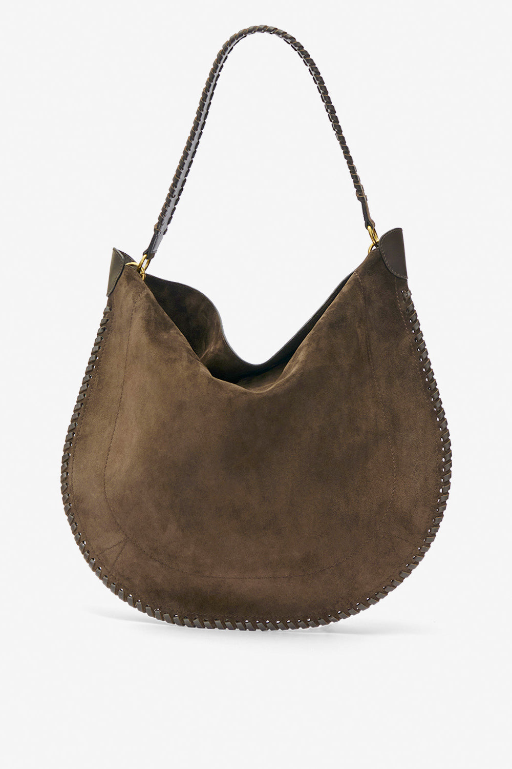 Oskan hobo soft suede calfskin leather bag - Bronze - Woman - 2
