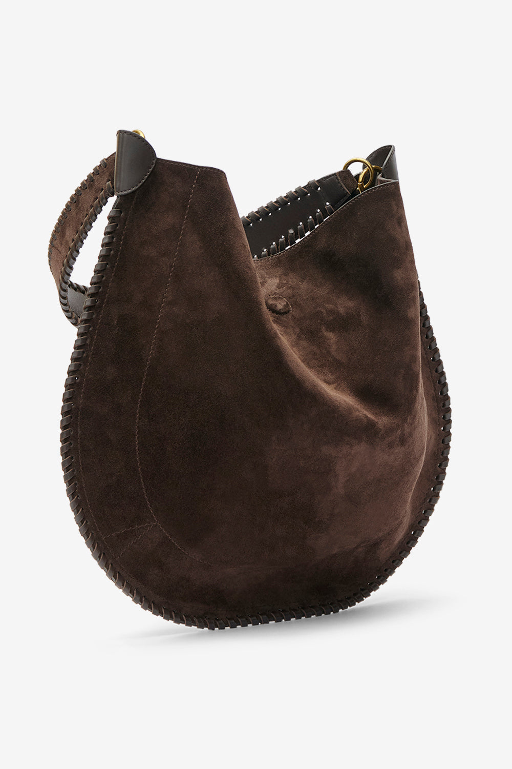 Oskan hobo soft suede leather bag - Coffee - Woman - 5