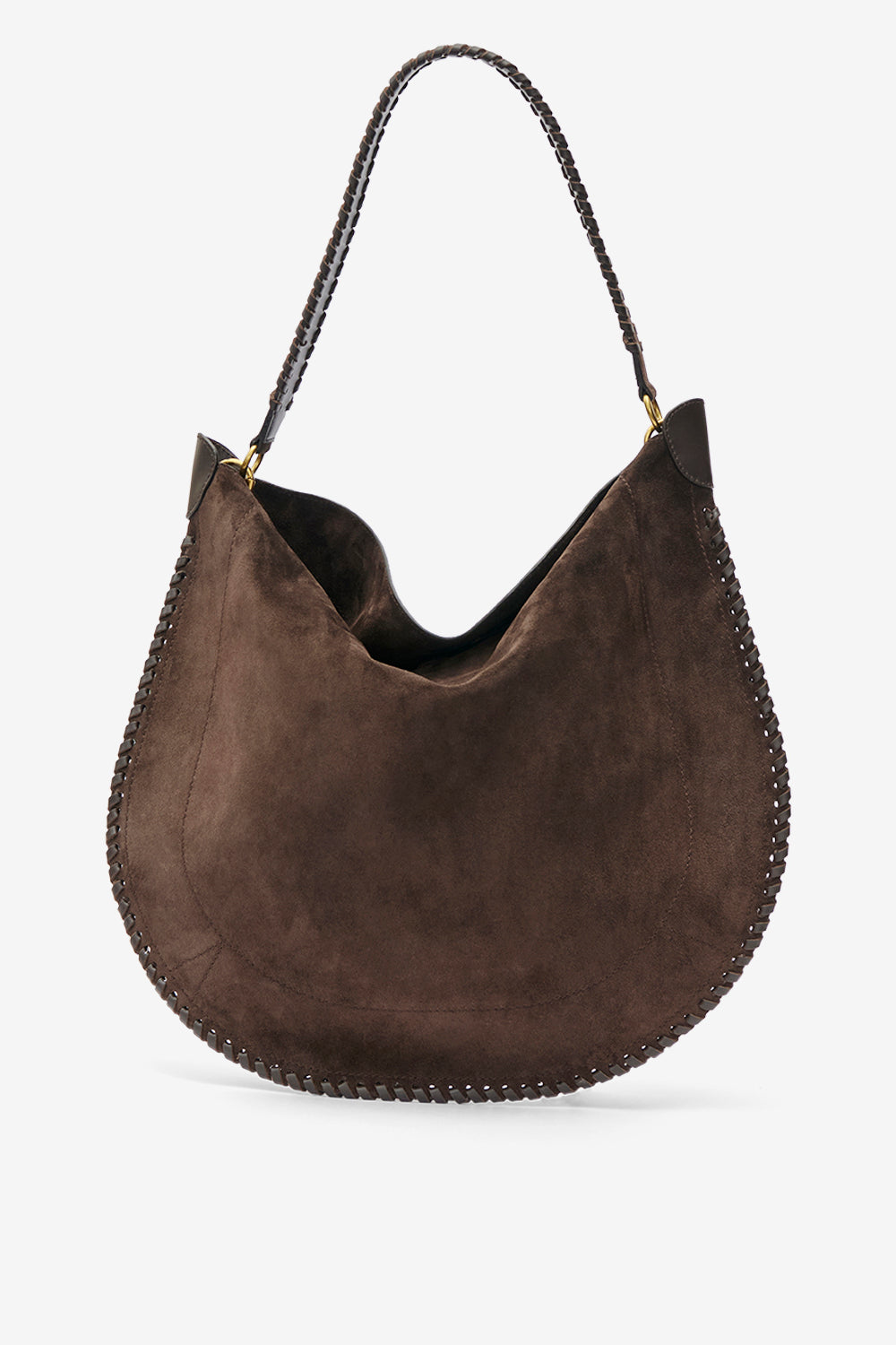 Oskan hobo soft suede leather bag - Coffee - Woman - 2