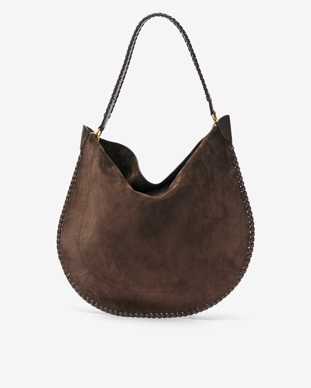 Sac oskan hobo soft en cuir velours - Café - Woman - 2