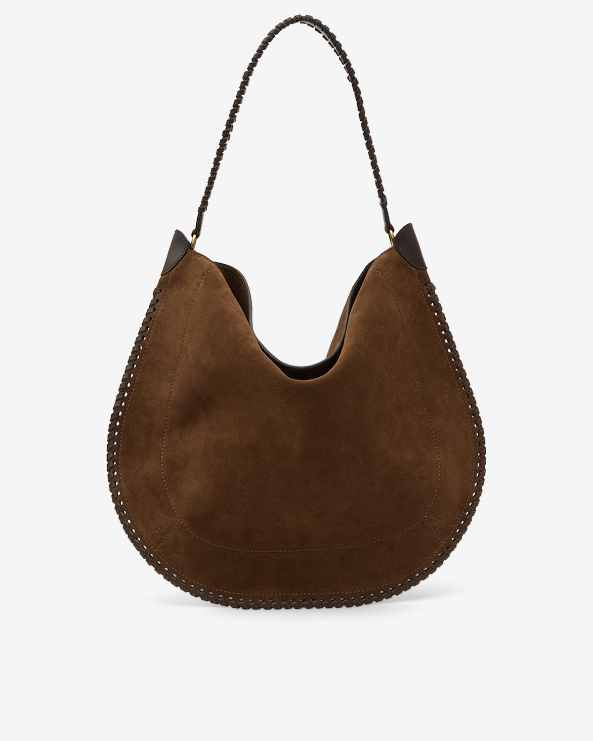 Bolso de piel de ante de becerro trenzada oskan hobo soft - Chocolate - Woman - 2