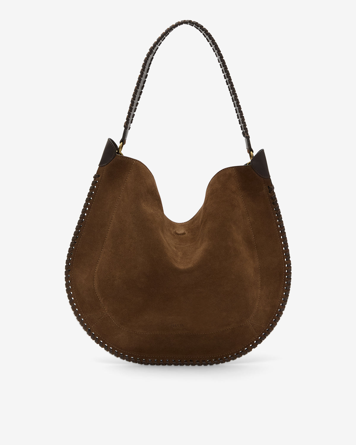 Bolso de piel de ante de becerro trenzada oskan hobo soft - Chocolate - Woman - 1