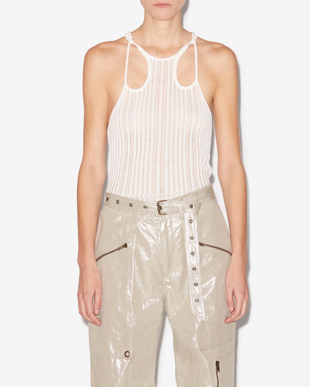 Pull transparent en maille debra - Blanc - Woman - 3