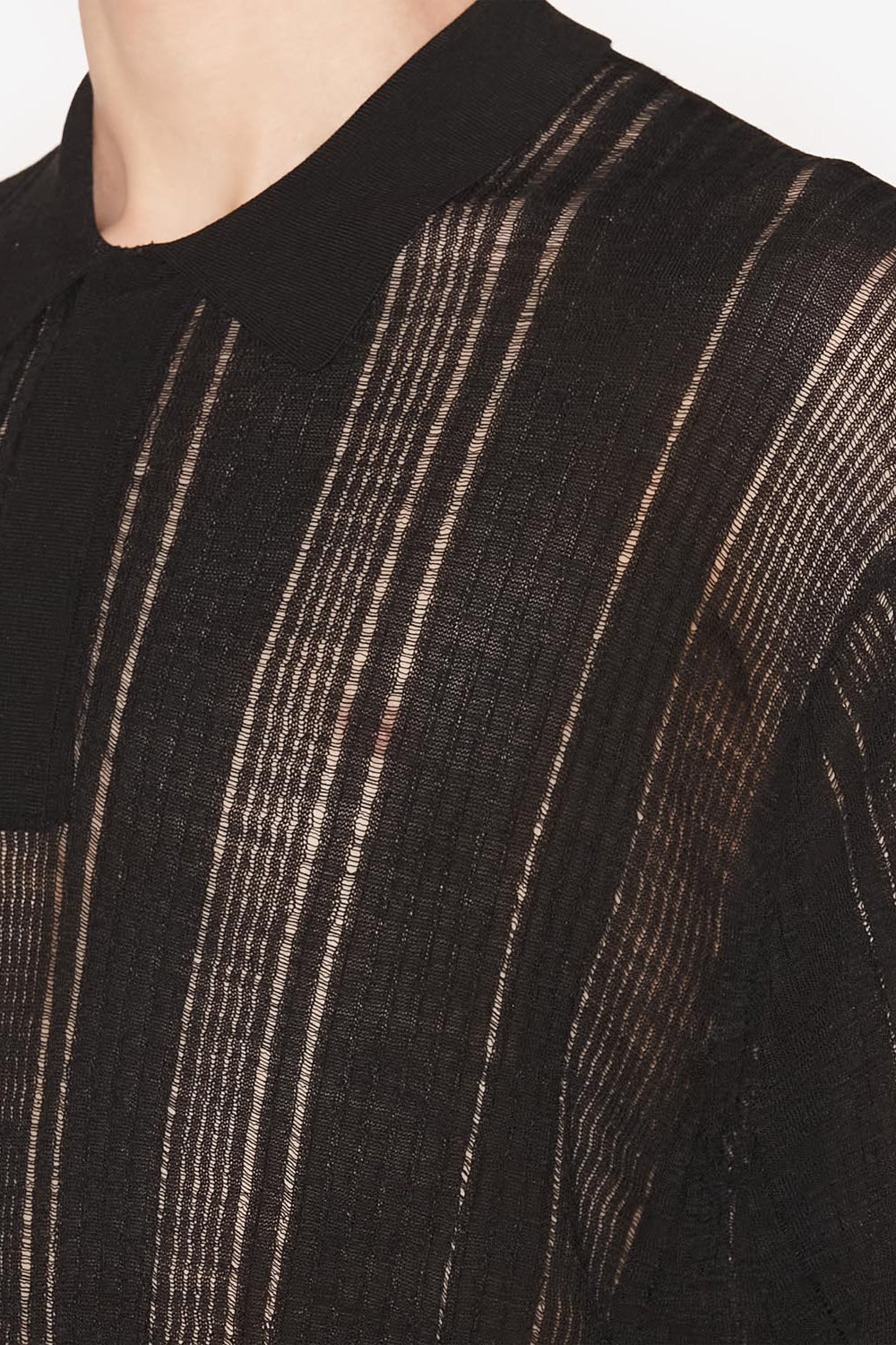 Dickens 니트 소재의 비치는 니트웨어 - 검은색 - Man - 3