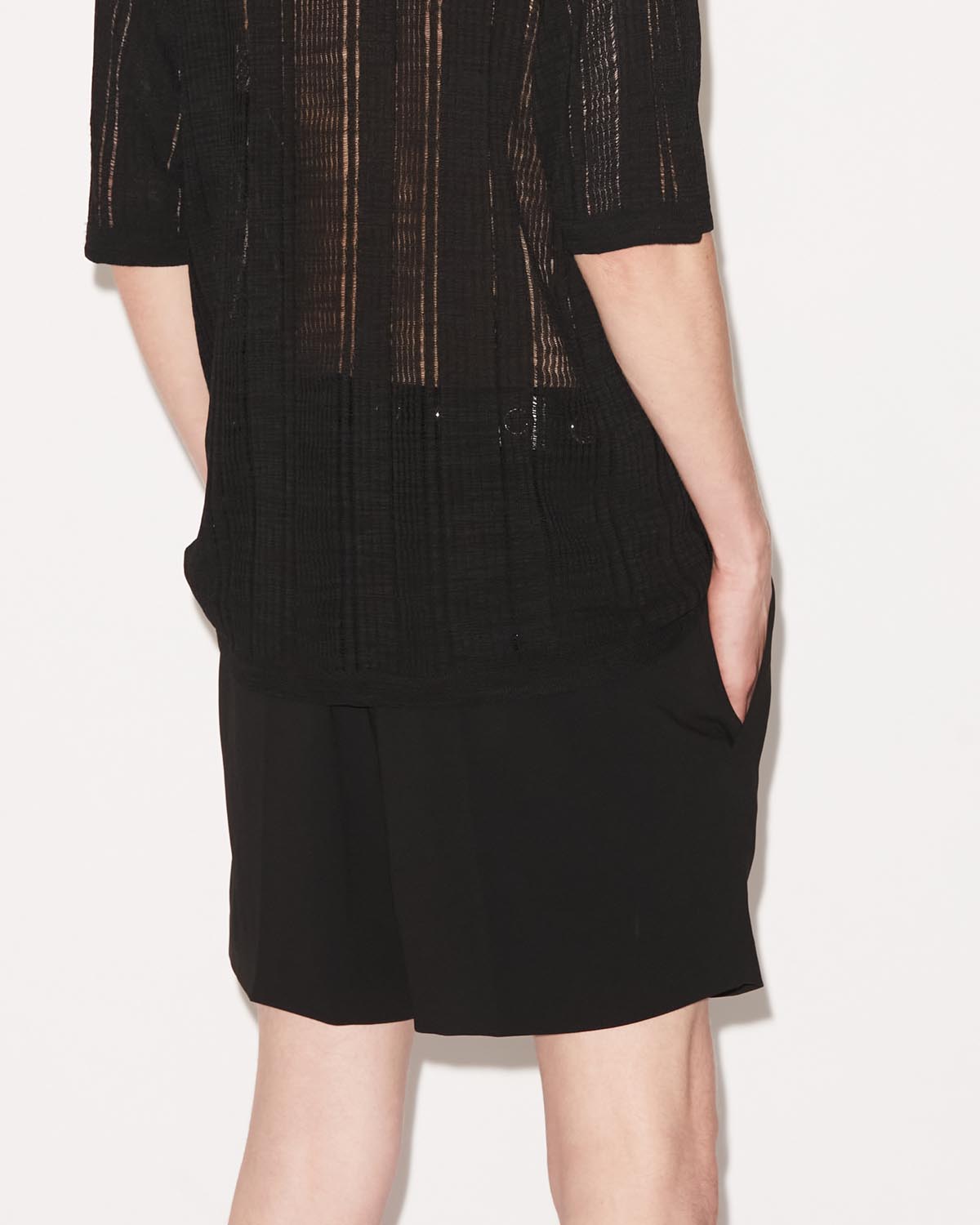 Dickens 니트 소재의 비치는 니트웨어 - 검은색 - Man - 4