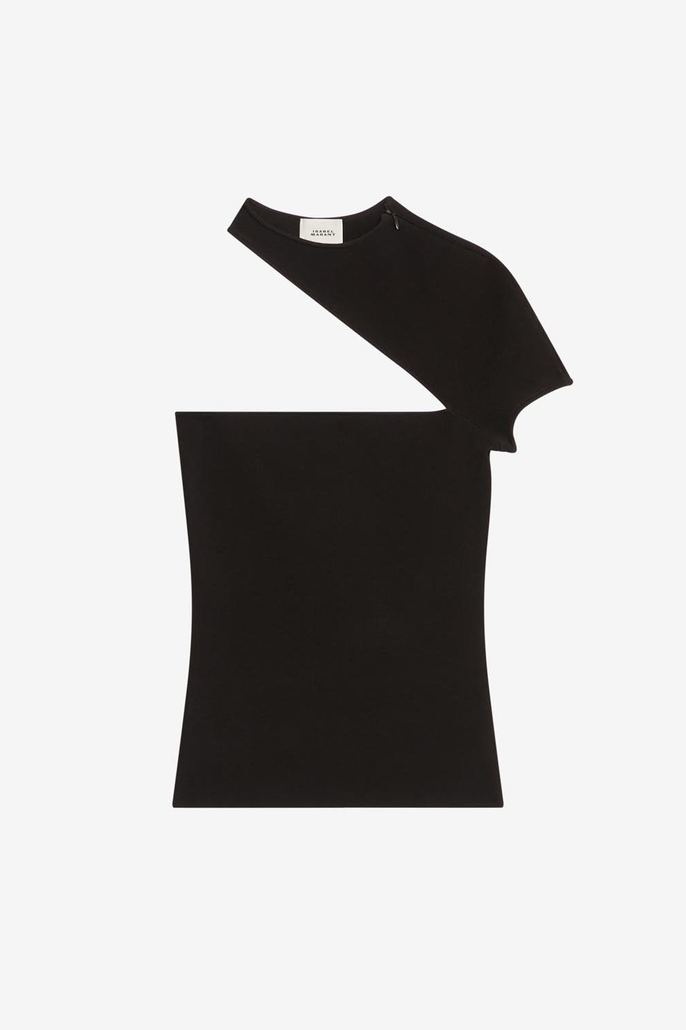 Osira asymmetrical jersey sweater - Black - Woman - 1