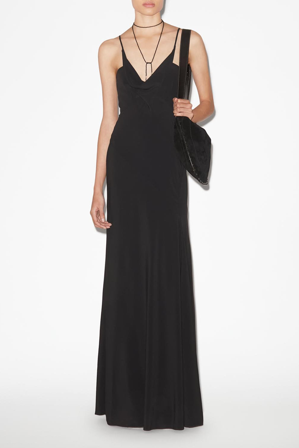 Kapri long strappy dress - Black - Woman - 3