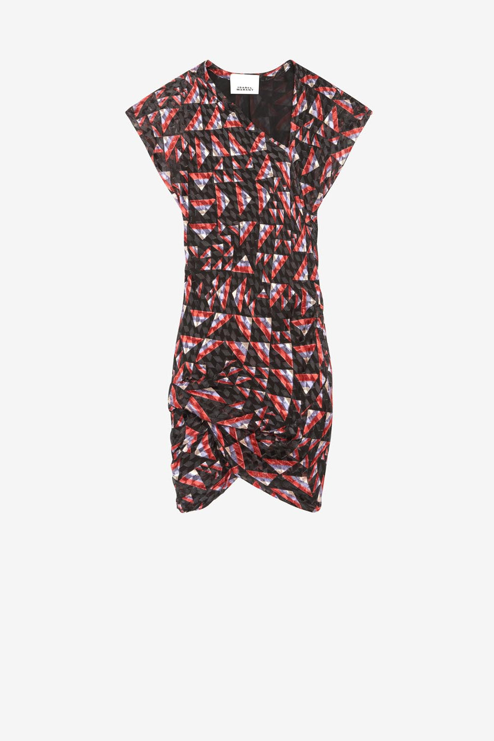 Khol 벨벳 소재의 미니 드레스 - Black-multicolor - Woman - 1