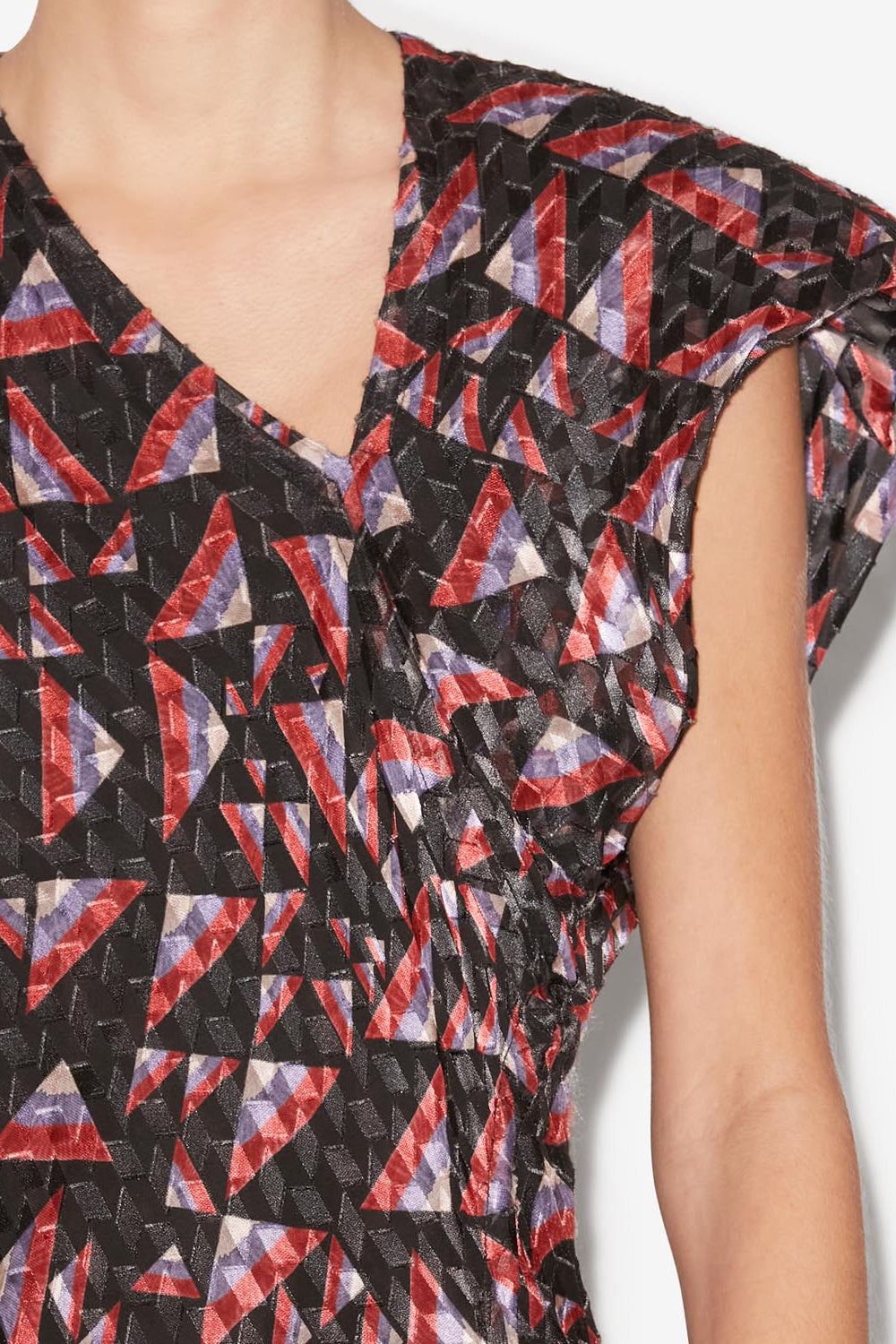 Khol 벨벳 소재의 미니 드레스 - Black-multicolor - Woman - 4