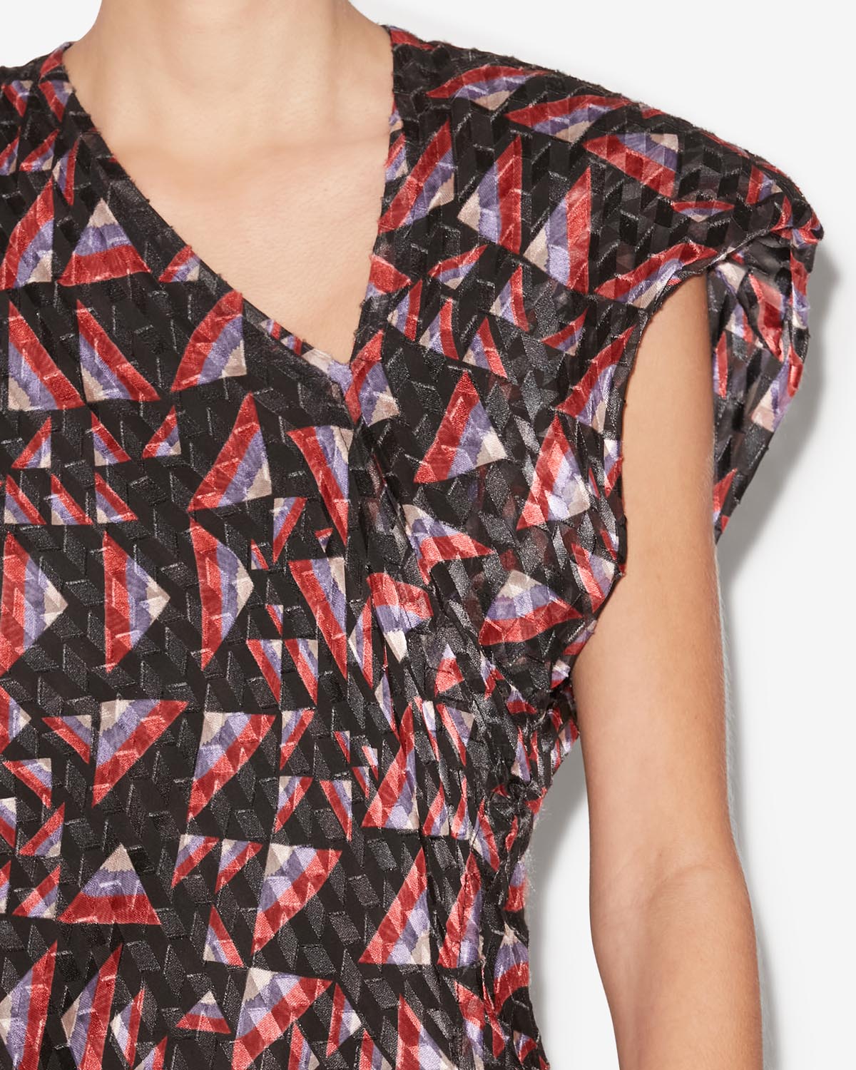 Khol 벨벳 소재의 미니 드레스 - Black-multicolor - Woman - 2