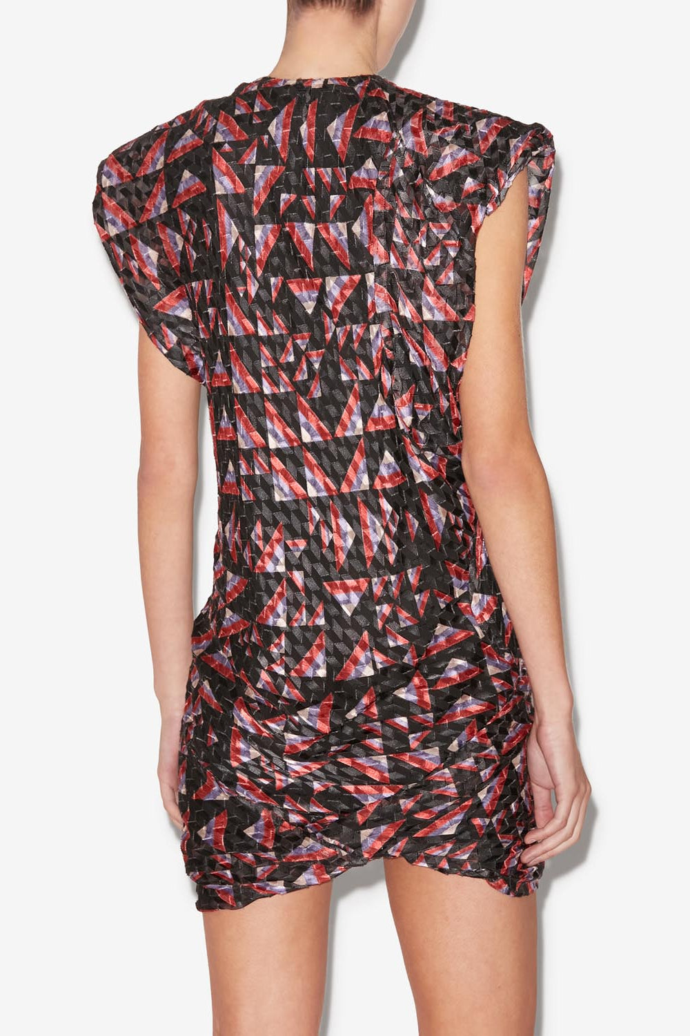 Khol 벨벳 소재의 미니 드레스 - Black-multicolor - Woman - 6