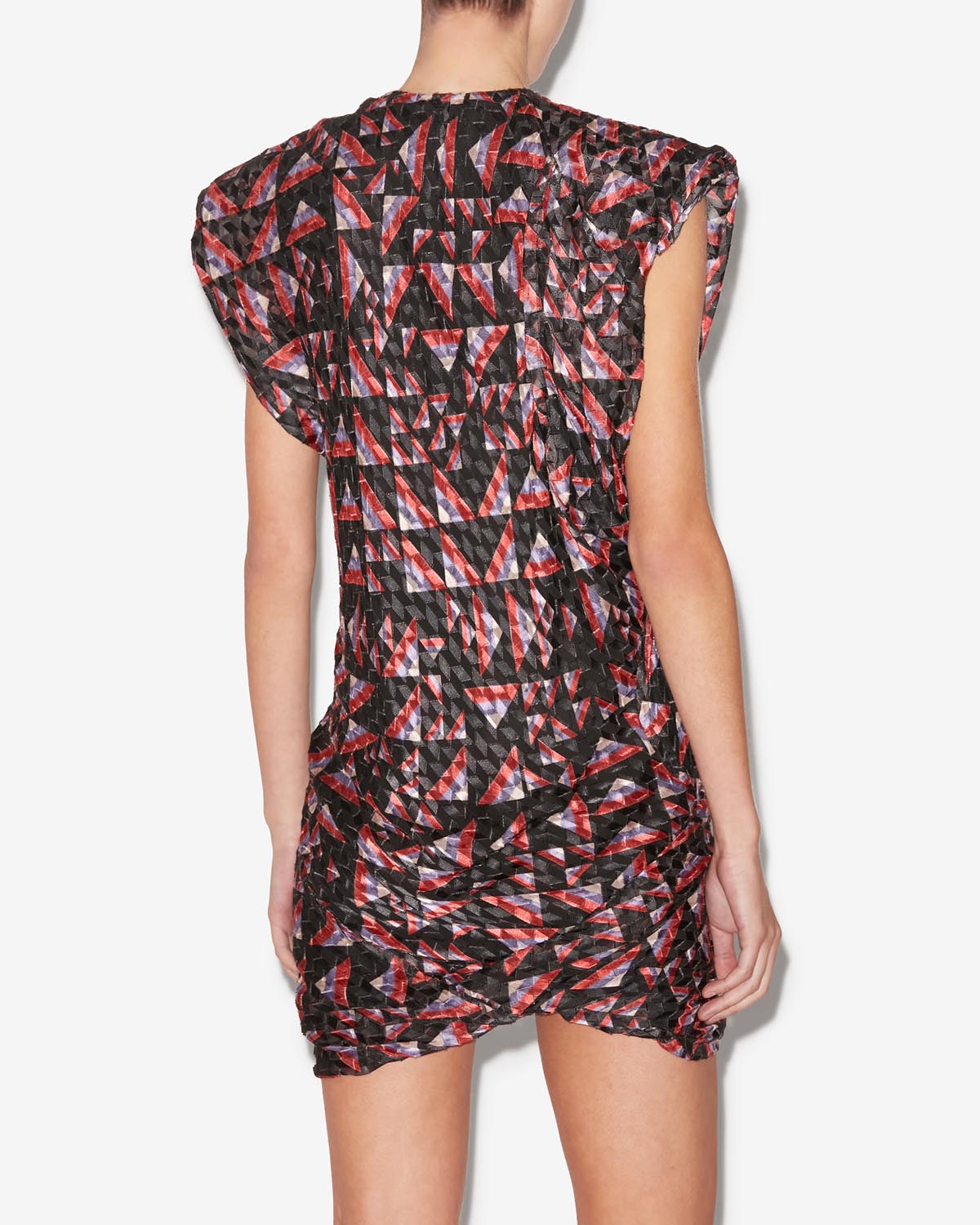 Khol 벨벳 소재의 미니 드레스 - Black-multicolor - Woman - 4