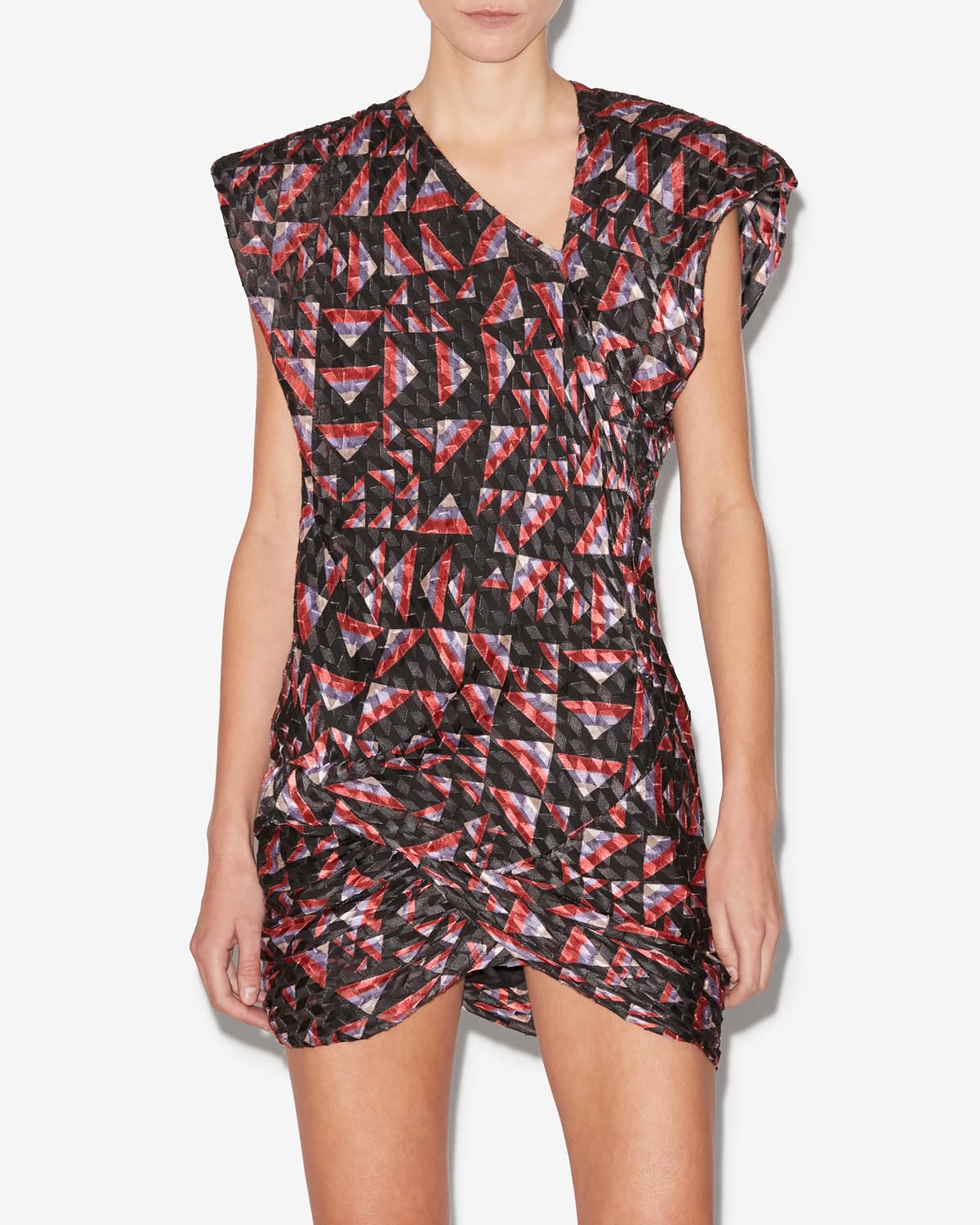 Khol 벨벳 소재의 미니 드레스 - Black-multicolor - Woman - 3